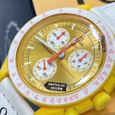 Omega*Swatch Gold Sun Dial Mission to Sun 42MM Watch